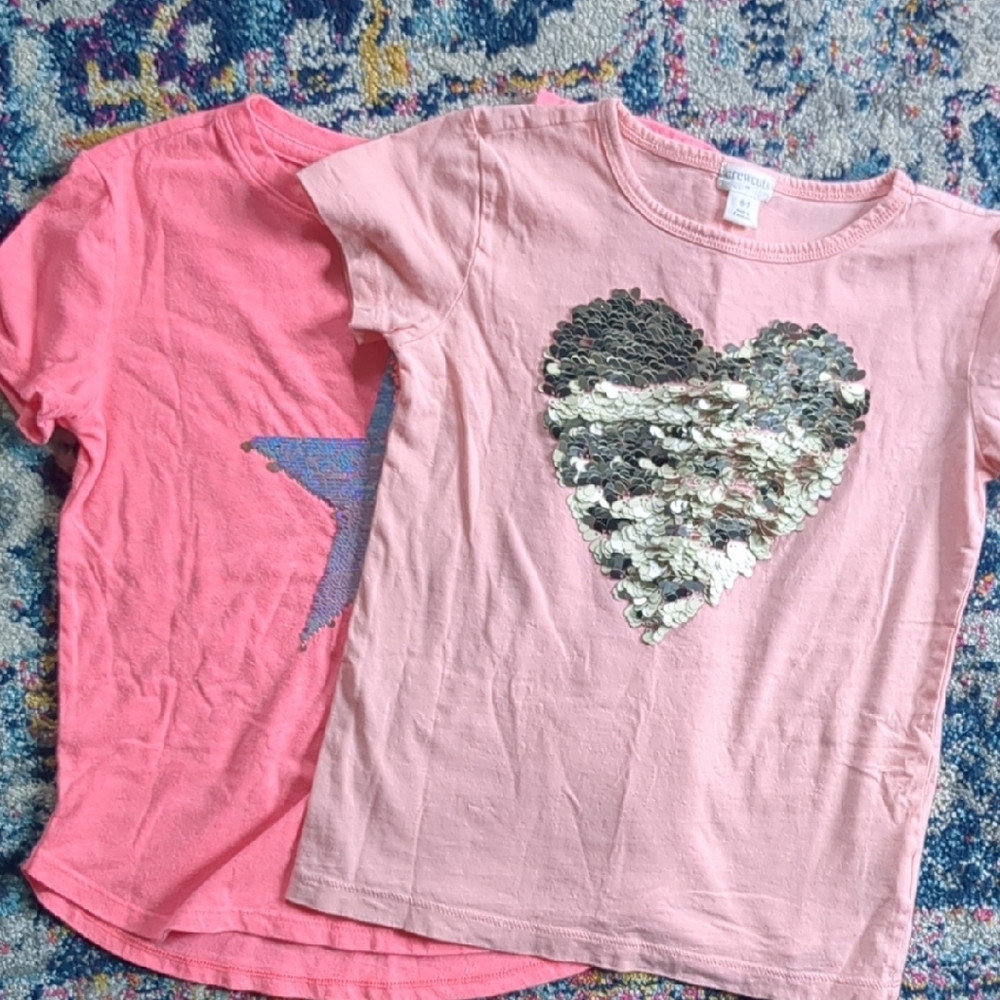 Sequin T-Shirt Set (Gap & Crew Cuts), Size Small